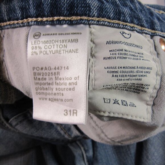 AG Adriano Goldschmied The Jodi Crop Jeans Raw Hem High Rise Size 31 - Picture 5 of 6